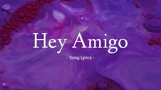 Hey Amigo Song Lyrics  Harris Jayaraj Lyrical Video [upl. by Oguh]