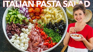 Italian Pasta Salad Recipe  Homemade ITALIAN DRESSING [upl. by Bena]