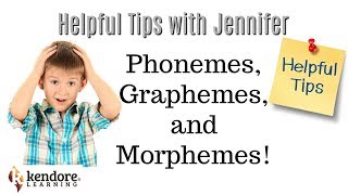 Phonemes Graphemes and Morphemes [upl. by Edmea]