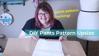 DIY Pants Pattern Upsize  simple grade up for pants [upl. by Peednas]