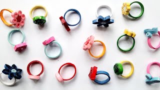 HOW TO MAKE PAPER QUILLING RINGS  WATERPROOF [upl. by Leiser]