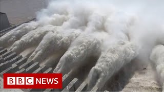 China floods Worlds biggest dam nears capacity  BBC News [upl. by Konrad]