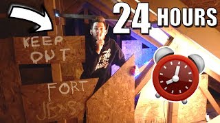 24 HOUR OVERNIGHT FORT IN THE ATTIC [upl. by West]