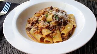 Pasta alla Genovese  Rigatoni with GenoveseStyle Meat Sauce [upl. by Atauqal38]