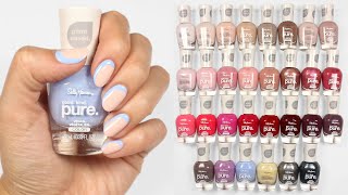 Sally Hansen Good Kind Pure Full Collection Swatches amp Nail Art [upl. by Nariko981]