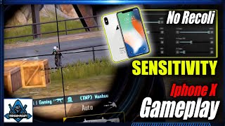 PUBG Mobile NEW GYRO SENSITIVITY FOR IPHONE X And Gameplay [upl. by Vikki]