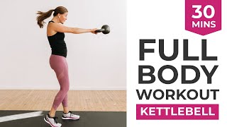 30Minute Kettlebell Workout for Women  Full Body Kettlebell Workout [upl. by Noswad]