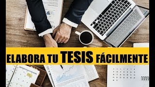 CÓMO HACER UNA TESIS FÁCILMENTE  ESTRUCTURA [upl. by Esela]