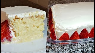 EASY TRES LECHES CAKE  How To Make Tres Leches Cake  Three Milks Cake Recipe [upl. by Yeliak]