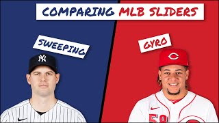 COMPARING MLB SLIDERS Gyro vs Sweeping [upl. by Eniotna]