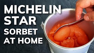 How to make STRAWBERRY SORBET at home  Fine Dining Recipe [upl. by Elamaj]