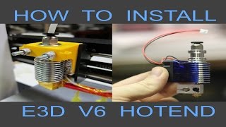 Install E3D V6 Hotend  MonoPrice Select Mini 3D Printer [upl. by Ocirema204]