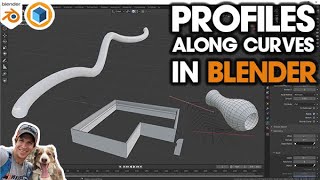 Extruding PROFILES ALONG PATHS in Blender [upl. by Yracaz]