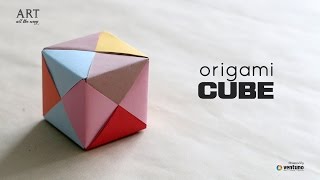 How to Fold an DIY  Origami 3D Cube [upl. by Dixon427]