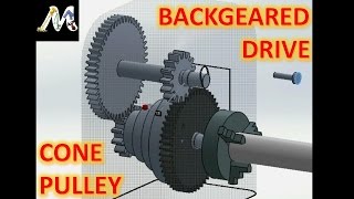 Cone Pulley and Back Geared Drive Explained [upl. by Ardnaiek]