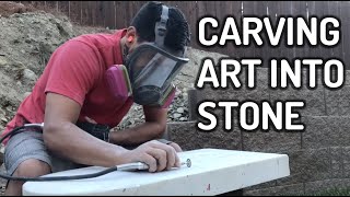 Stone carving with Dremel and angle grinder [upl. by Bauer290]