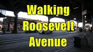 ⁴ᴷ Walking Tour of Roosevelt Avenue Queens NYC from Sunnyside to Flushing [upl. by Cheney]