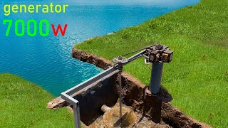 I build 220v electric Hydropower dam [upl. by Akenihs]