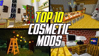 Top 10 Minecraft Cosmetic Mods Furniture Animations amp Building Blocks [upl. by Adel]