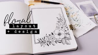 How to Layout and Design Floral Illustrations  Drawing Flowers [upl. by Kuska226]