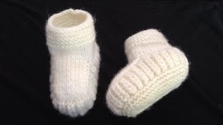 How To Knit Baby Booties For BeginnersStep By Step [upl. by Murdocca]