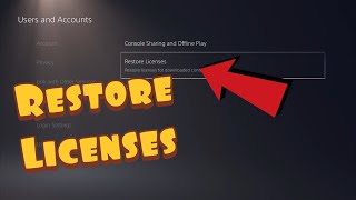 How To Restore Licenses On PS5 [upl. by Tniassuot]