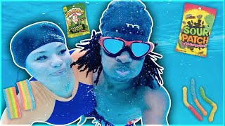 Trying CANDY Underwater Challenge [upl. by Adiasteb]