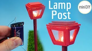 DIY Miniature Lamp Post [upl. by Draner518]