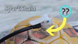 How to Inflate a FootballVollyball using Bicycle pump and Tyre  Quick Idea  SportShala [upl. by Ahselat]