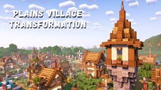 Minecraft Transforming an Entire Plains Village  Timelapse [upl. by Giltzow]