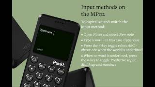 Punkt MP02  Input methods [upl. by Enieledam]