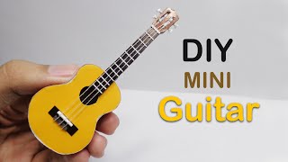 How to Make Guitar From Paper  DIY Mini Guitar  Miniature Guitar [upl. by Ruenhcs]