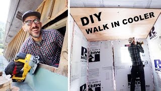 DIY Walk in COOLER BUILD Insulating walls [upl. by Anaidni214]