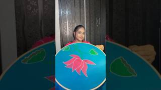 Lotus painting 🎨🪷on plain dress ఎలా ఉంది telugu ytshorts shorts trending fabricpainting 1m [upl. by Brentt]