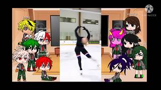 MHA react to yn ice skating GACHA CLUBpart8 [upl. by Ellehcor]