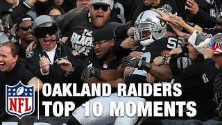 Top 10 Moments in Oakland Raiders History  NFL [upl. by Airasor]