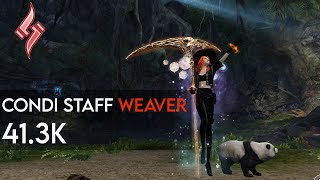 Gw2 Condi Staff Weaver Benchmark  413K [upl. by Neeuq]