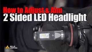 How to Align  Aim  Adjust LED Headlights  Dual HighLow Beam Bulb [upl. by Annoid]