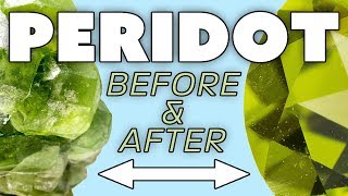 Peridot Raw Gemstone Before and After [upl. by Agamemnon]