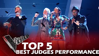 TOP 5 JUDGES PERFORMANCE ON THE VOICE  BEST [upl. by Ennayar]