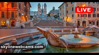 Recorded Footage Live Webcam from Piazza di Spagna  Rome [upl. by Kee310]