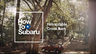 Subaru Howto Using Your Retractable Roof Cross Bars [upl. by Emiolhs]