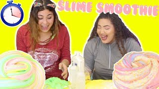 SLIME SMOOTHIE CHALLENGE  Making as much slime in 8 minutes  Slimeatory 155 [upl. by Mlohsihc689]