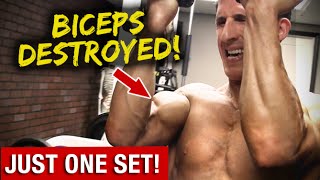 Biceps Workout in ONE Set GUARANTEED BICEP SORENESS [upl. by Eada532]