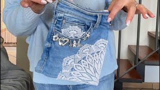 TUTORIAL borsa con RICICLO jeans [upl. by Hersh]