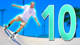 10 EASIEST SKATEPARK TRICKS FOR BEGINNERS [upl. by Airdnassac]