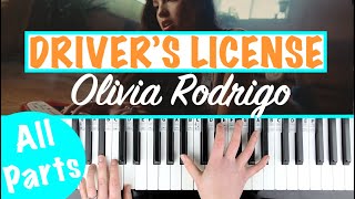 How to play DRIVERS LICENSE  Olivia Rodrigo Piano Chords Tutorial [upl. by Kronfeld]