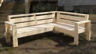 DIY Modern Outdoor Sectional  How To Build Outdoor Furniture [upl. by Anidan]