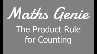 The Product Rule for Counting [upl. by Eycal]