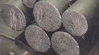 The processing process of graphite electrode [upl. by Elatnahs]